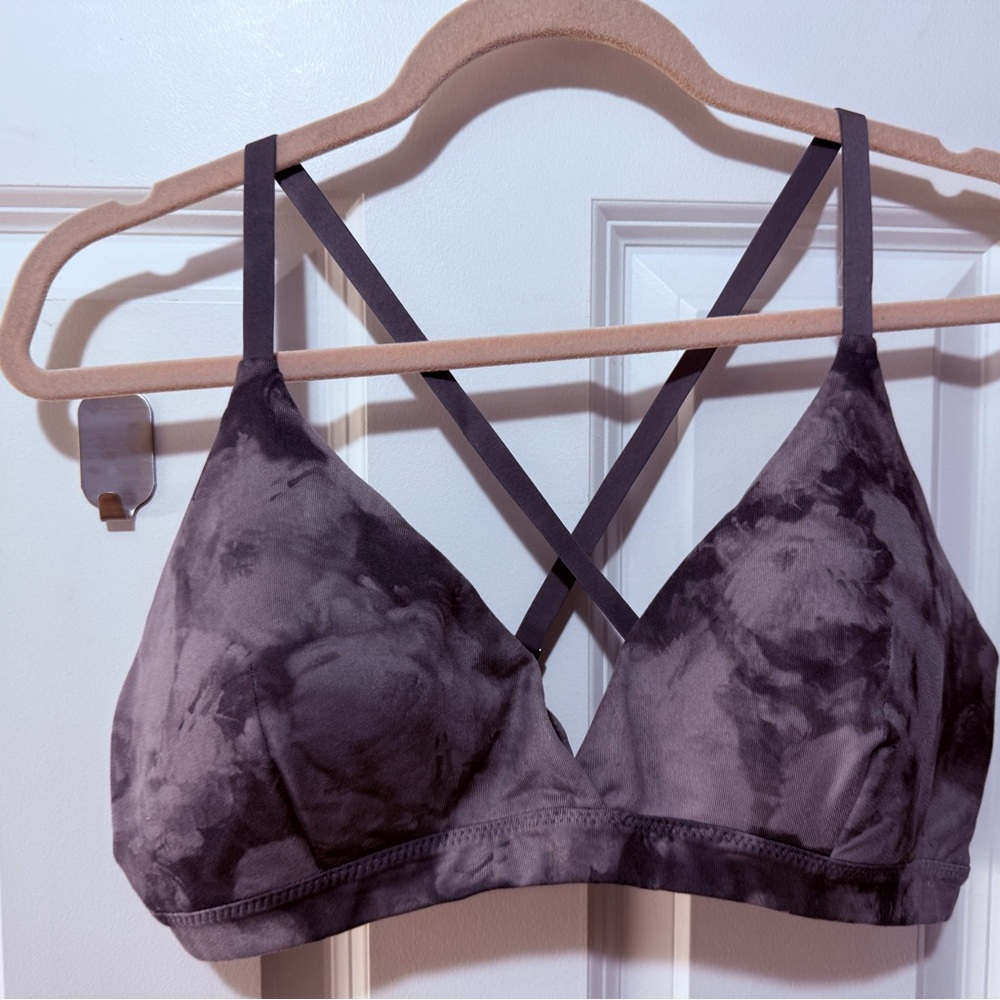 Athleta Charcoal Tie-Dye Bralette